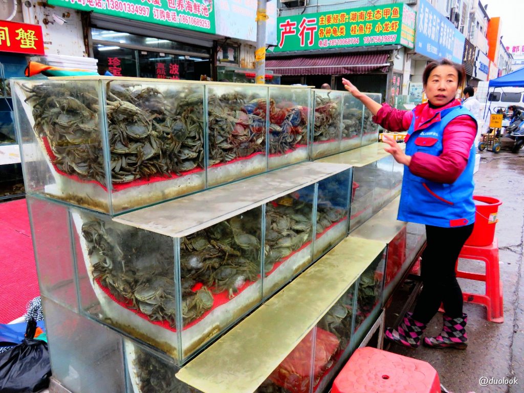 Chiny targ rybny w Pekinie